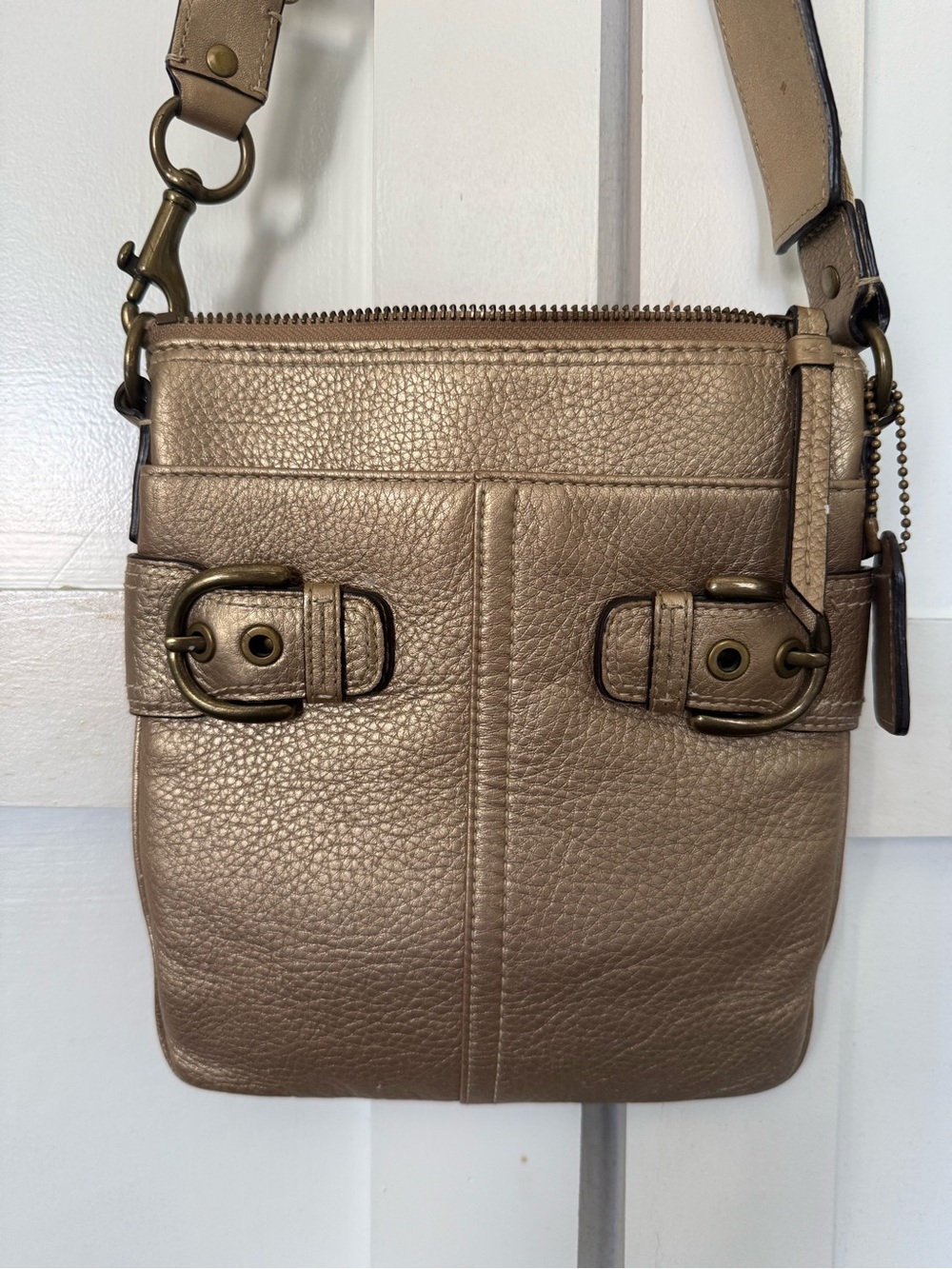 Coach Gold Leather Swingpack